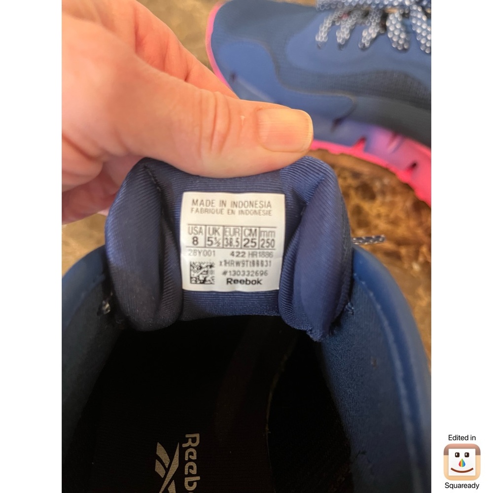 Reebok Blue and Pink Running Shoes - Picture 8 of 9